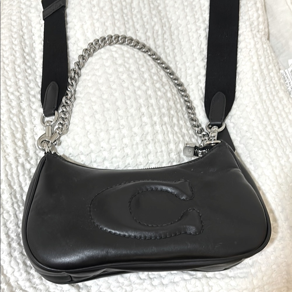 Coach Black Leather Shoulder Bag
